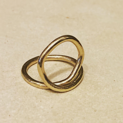 Loopー輪　真鍮リング　指輪 2枚目の画像