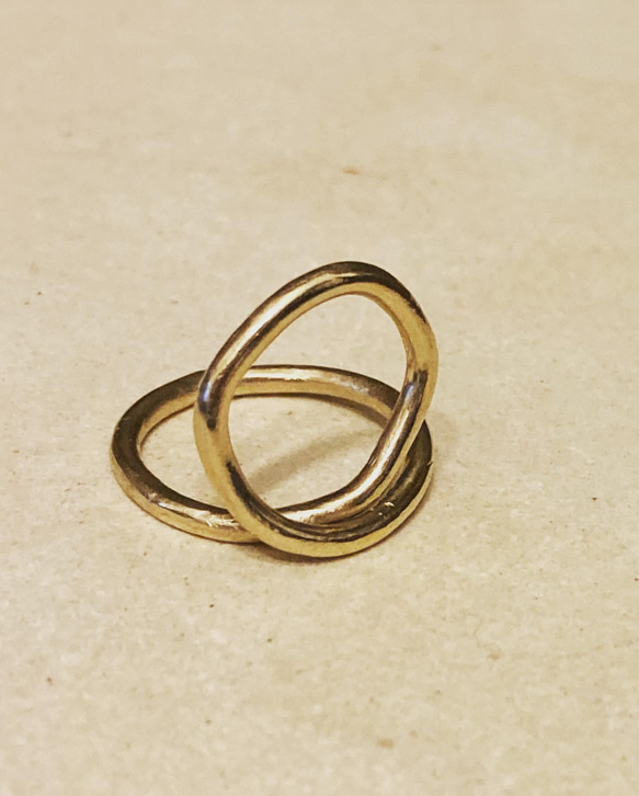 Loopー輪　真鍮リング　指輪 2枚目の画像