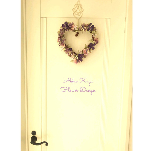 アンティーク アートフラワーフレーム ハートver. ハンドメイド