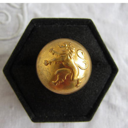 【25mm】ライオン真鍮メタルボタン英国アンティーク 2枚目の画像