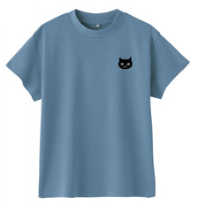 猫柄　レディースハイネックTシャツ　綿100％ 1枚目の画像