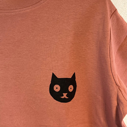 猫柄　レディースハイネックTシャツ　綿100％ 9枚目の画像