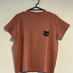 猫柄　レディースハイネックTシャツ　綿100％ 7枚目の画像