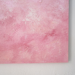 春満開の桜色・桃色のアートパネル（Cherry #530091）砂糖菓子のようなやさしい風合い　珪藻土＋アクリル絵具原画 7枚目の画像