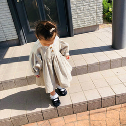 ■ホワイトレースとコットンリネンのワンピース/ MARUBEAR■ 9枚目の画像