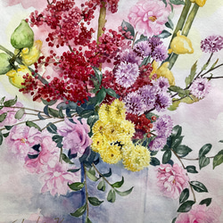 秋の活花 水彩画原画 絵画 Setsu 通販 13361273｜Creema(クリーマ)