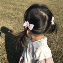 2個セット♡petit liberty♡リバティヘアゴム♡リボンヘアゴムセット 6枚目の画像