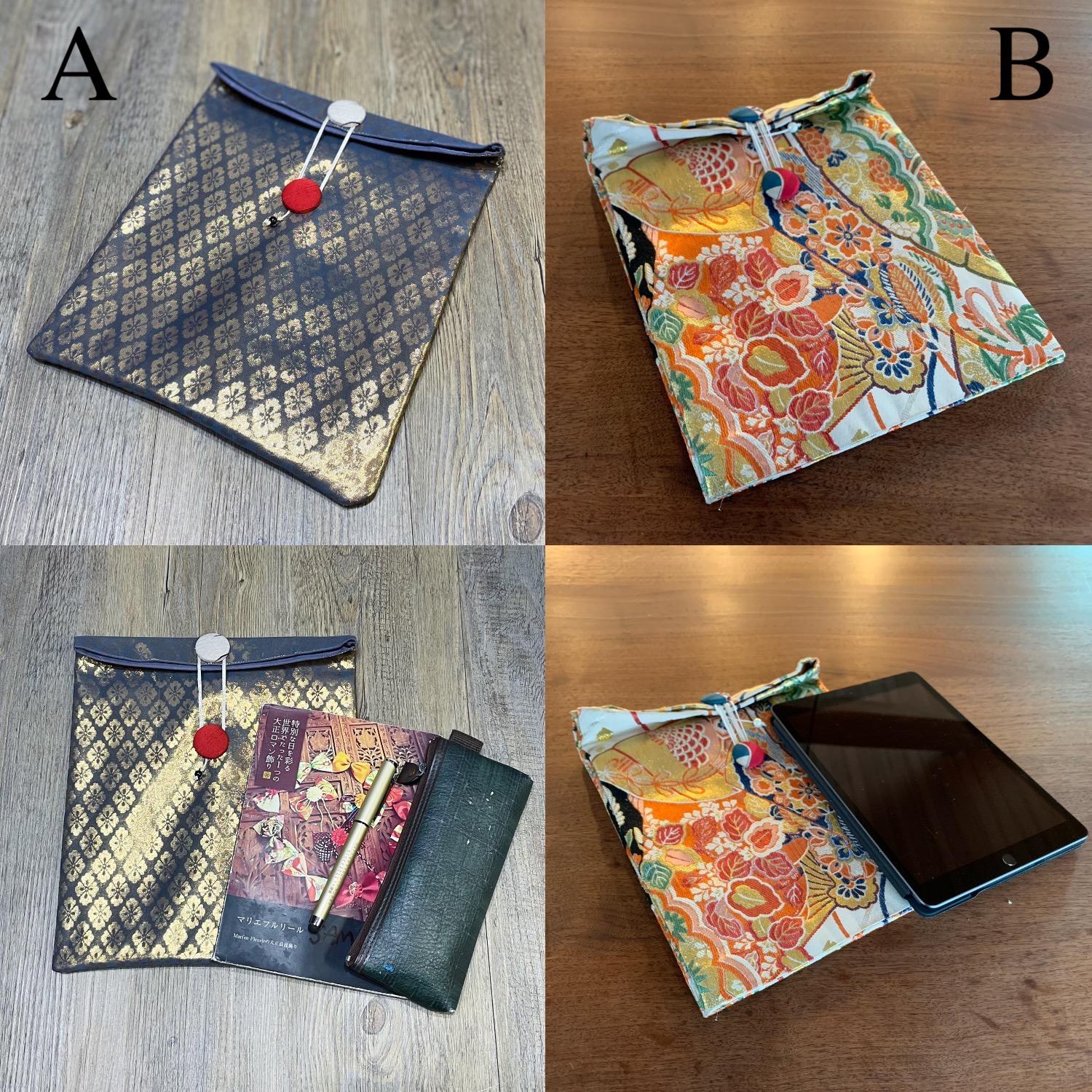 【送料無料】和小物　ギフト　iPadケース　大正ロマン　帯封筒ケース（2種）【色変更可能】