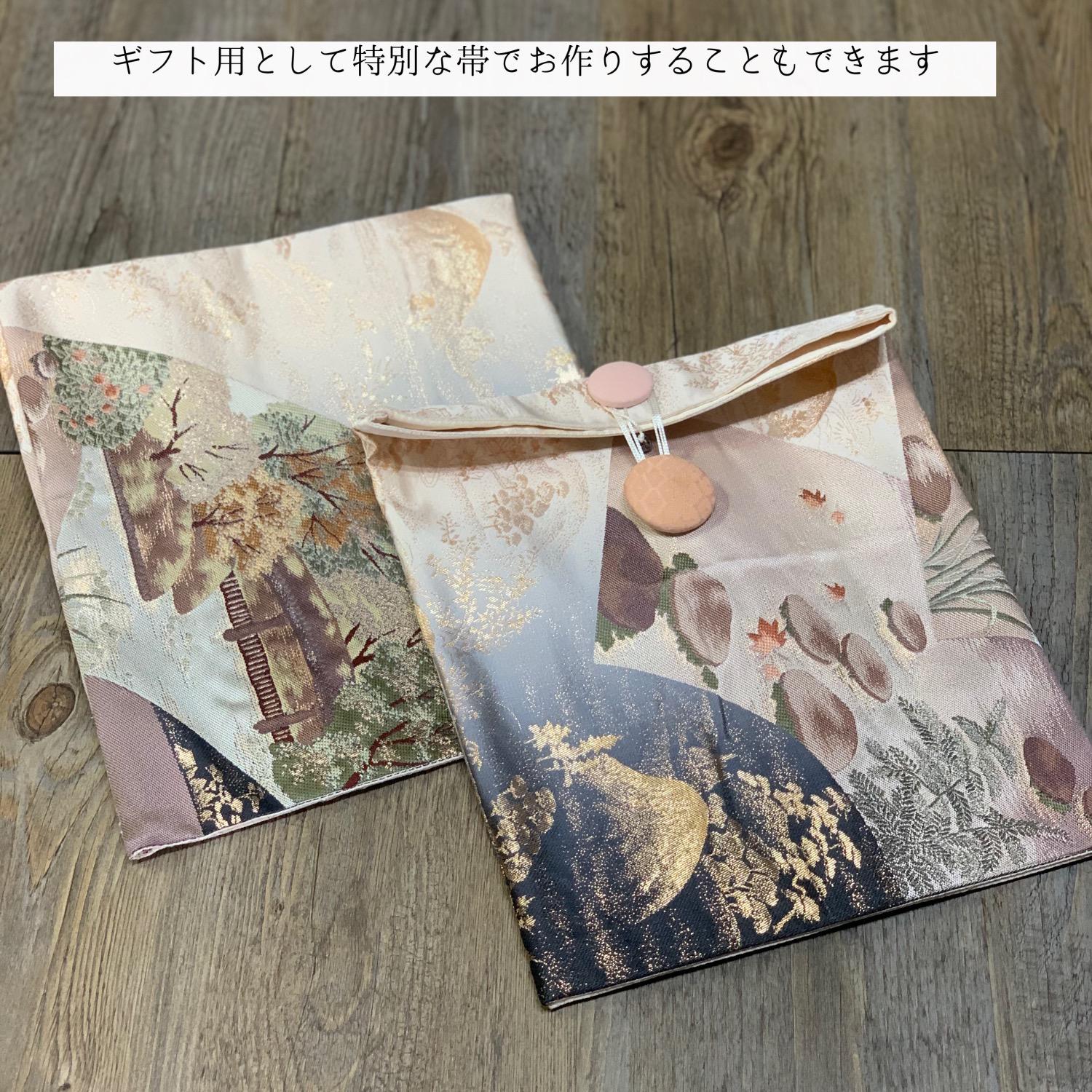 【送料無料】和小物　ギフト　iPadケース　大正ロマン　帯封筒ケース（2種）【色変更可能】