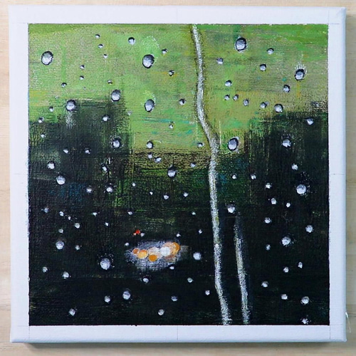 原画☆雨のしずく☆アクリル画・キャンバス 未明の雨 雨だれ 萌 原画☆雨のしずく☆アクリル画・キャンバス 未明の雨 雨だれ 萌