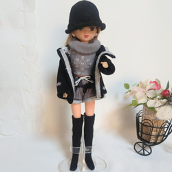 リカちゃん人形　洋服　ハンドメイド 2001 リカちゃん着せ替え用のお洋服&バッグetcの4点セット/ハンドメイドです