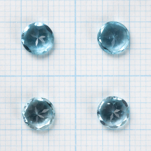 1粒売り 宝石質アパタイトAAA ルース ラウンドファセットカット6mm 