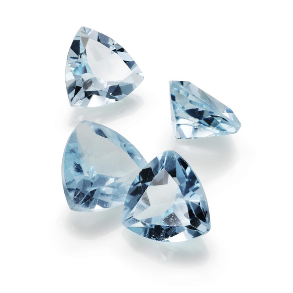 1粒売り 宝石質スカイブルートパーズAAA ルース トライアングル