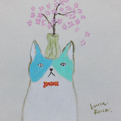 エコバッグ / 花瓶猫 桜 2枚目の画像