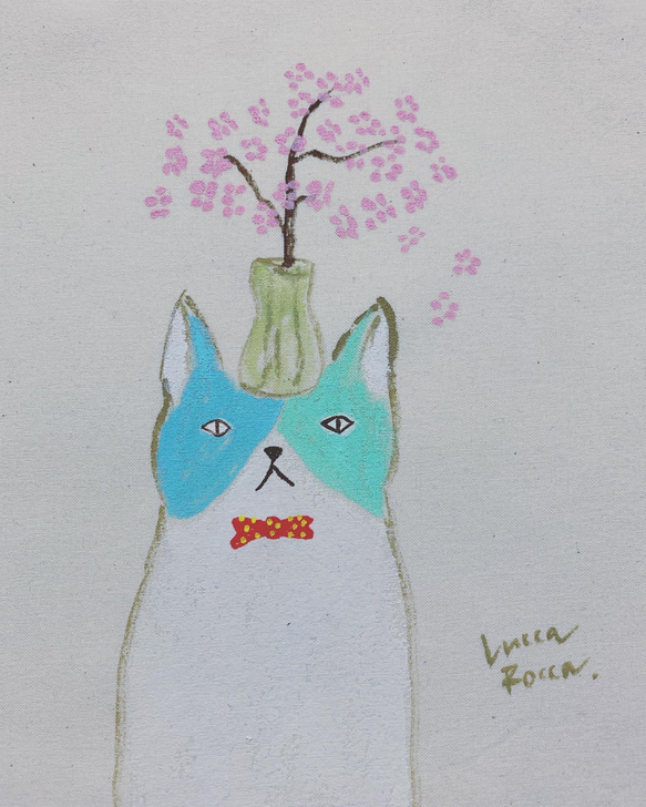 エコバッグ / 花瓶猫 桜 2枚目の画像