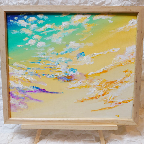 油絵 絵画 コスモス畑から見える河口湖と富士山 絵画 ＨＲ 通販