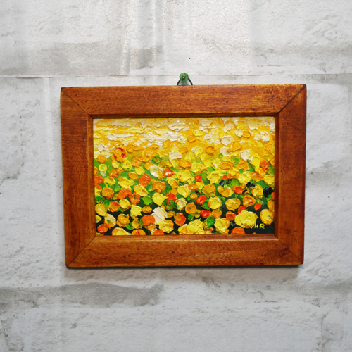 油絵 ミニ絵画 【マリーゴールド】 絵画 HR 通販 13363409