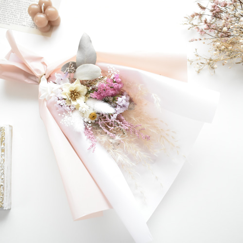 プリザーブドフラワー ❤︎ドライフラワーの花束 ドライフラワー プリザーブドフラワー 花束 スワッグ ブーケ スワッグ