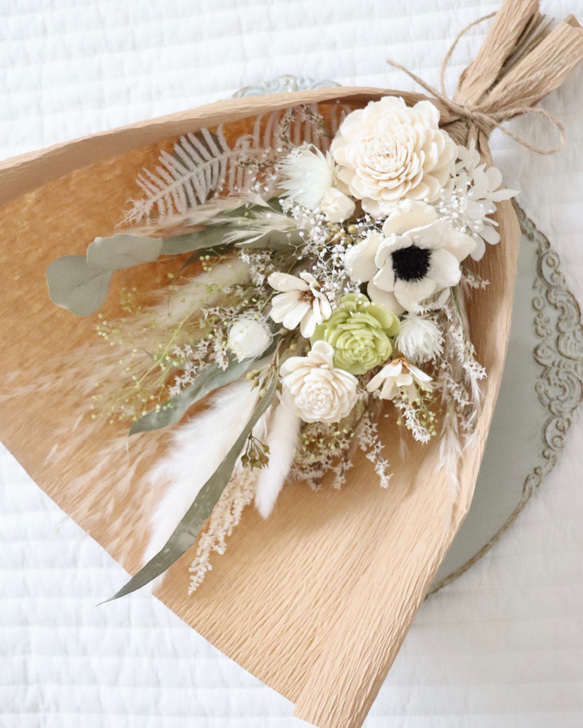 ドライフラワー プリザーブドフラワー 花束 スワッグ ブーケ スワッグ