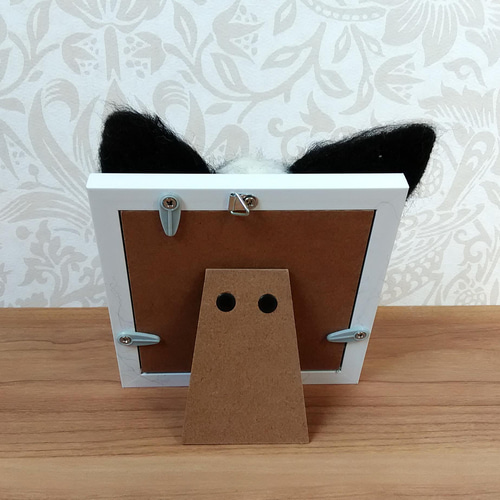 黒パピヨンさんフレーム 羊毛フェルト 羊毛わんこ 福や工房 通販
