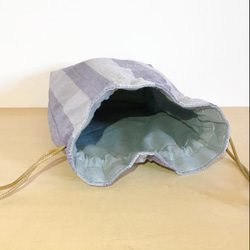 会津木綿の巾着ポーチ 3枚目の画像