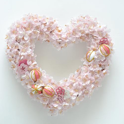 桜ハンドメイド2023】さくらハートリース リース DRESS UP NY e-Shop