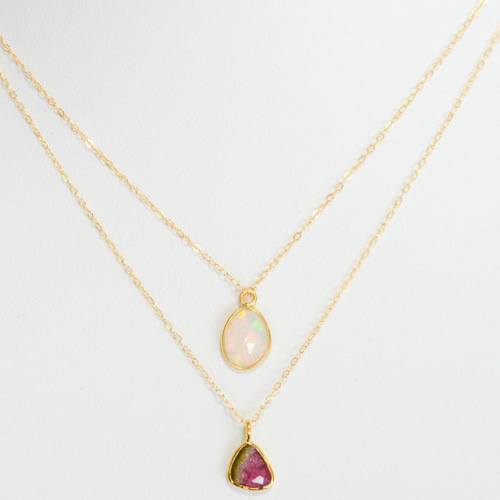 14kgf watermelon tourmaline necklace ウォーターメロン