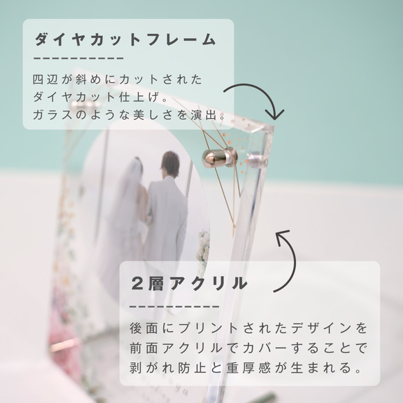 【アクリルフォトボード B17 】ウェルカムボード ウェディング  新婚 結婚祝い 新郎 新婦 ウェルカムスペース 3枚目の画像