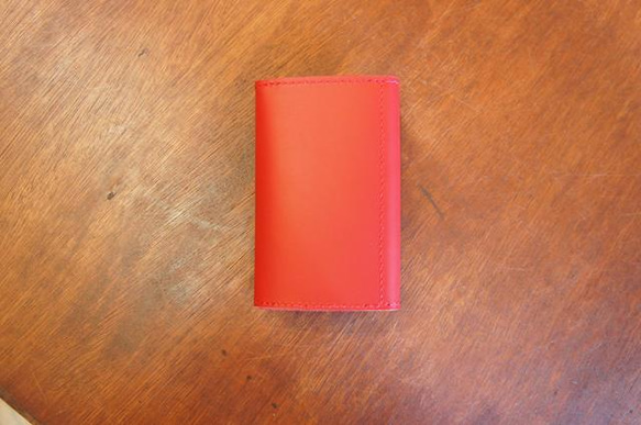 本革製キーケース 赤色 N060 レッド カードも入ります 4連キーケース 1点物 BK1 4枚目の画像