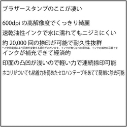 ふりがな付きブラザーネーム印（縦）シャチハタ式 4枚目の画像