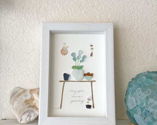 シーグラスアート 001 その他インテリア雑貨 umioto 通販