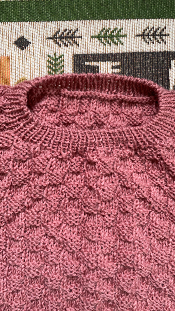 ピンクウールセーター 3枚目の画像