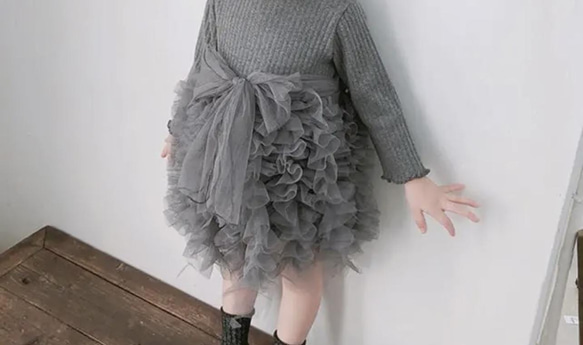 可愛い♡子供服　フリフリチュールワンピース 8枚目の画像