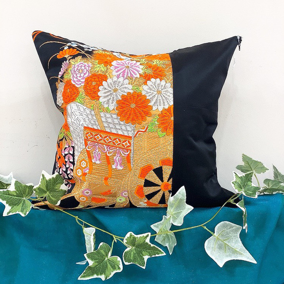 花車刺繍座布団五枚組