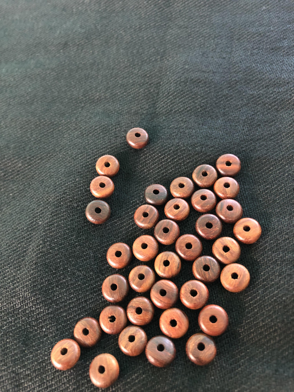 紫檀　ウッドビーズ　3.4＊6.9mm　20pcs 1枚目の画像