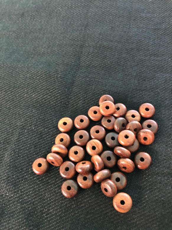 紫檀　ウッドビーズ　3.4＊6.9mm　20pcs 2枚目の画像