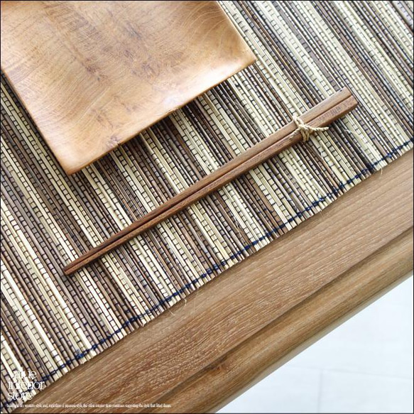 バンブーランチョンマット(6枚セット) プレースマット 手編み 敷物 テーブルウェア キッチン雑貨 ナチュラル 6枚目の画像