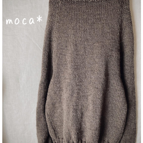 【45R】コットンニットカーディガン ブラウン クルーネック ラグランスリーブ 45R】コットンニットカーディガン ブラウン クルーネック ラグラン