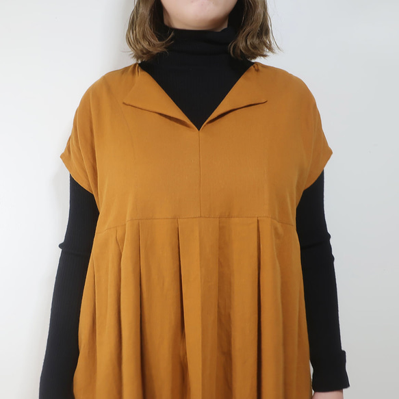 寬鬆修長的輪廓❣️法式洋裝超長（免費/全9色） 第2張的照片