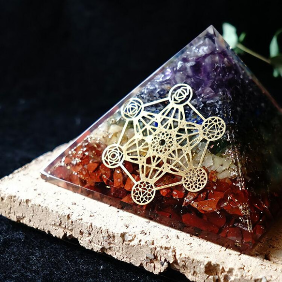 セブンチャクラストーン メタトロンキューブ 神聖幾何学 ピラミッド オルゴナイト 天然石 人気・おすすめ｜安定人気・収納便利におすすめ 丁寧対応 配送追跡可 国内発送・保証制度対応