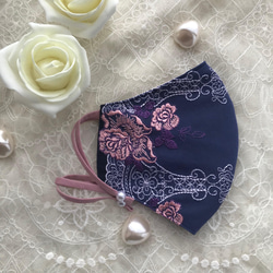 あゆちゃん★White★チュール★薔薇✿刺繍レース★ハンドメイドマスク あゆちゃん様専用☆White☆チュール☆薔薇✿刺繍レース☆ハンドメイド