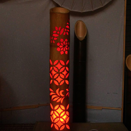 多彩の灯り 竹灯籠 竹灯り 彩変化のあかり 竹ランプ 〜〜煌き  