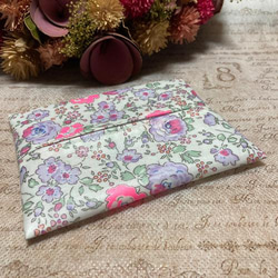 ♢リバティポケットティッシュケース♢アーカイブ・ギンガム（パープル