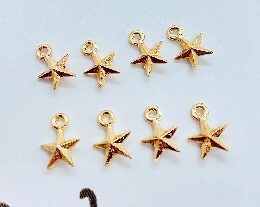 ゴールド 星形チャーム 楽天市場】チャーム カン付き 星 アクセサリーパーツ