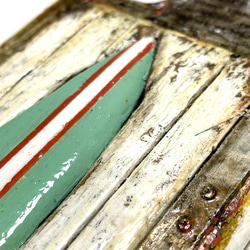 古材風サビ塗装サーフ&シャビーフラワースマホケース 5枚目の画像