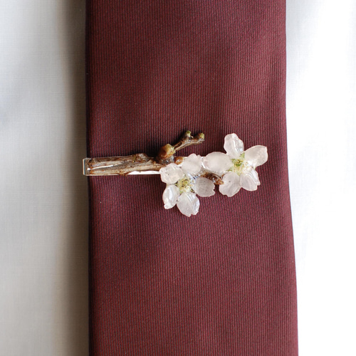 桜✴︎ネクタイピン-Botanical- タイピン・カフス HaruE お花 桜✴︎ネクタイピン-Botanical- タイピン・カフス HaruE お花