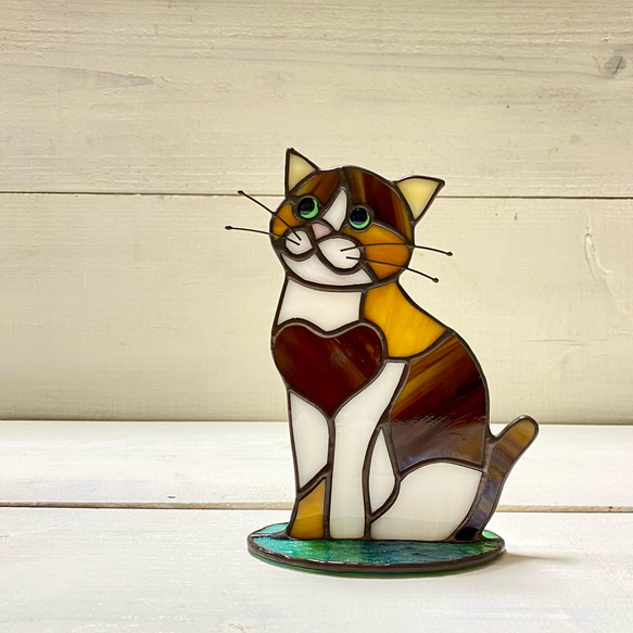テディベア作家様制作 青目の白猫16cm （猫の筆箱のおすすめ人気