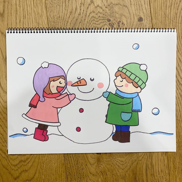 雪だるまのチャチャチャ　スケッチブックシアター　歌　童謡　歌詞付き　冬 3枚目の画像