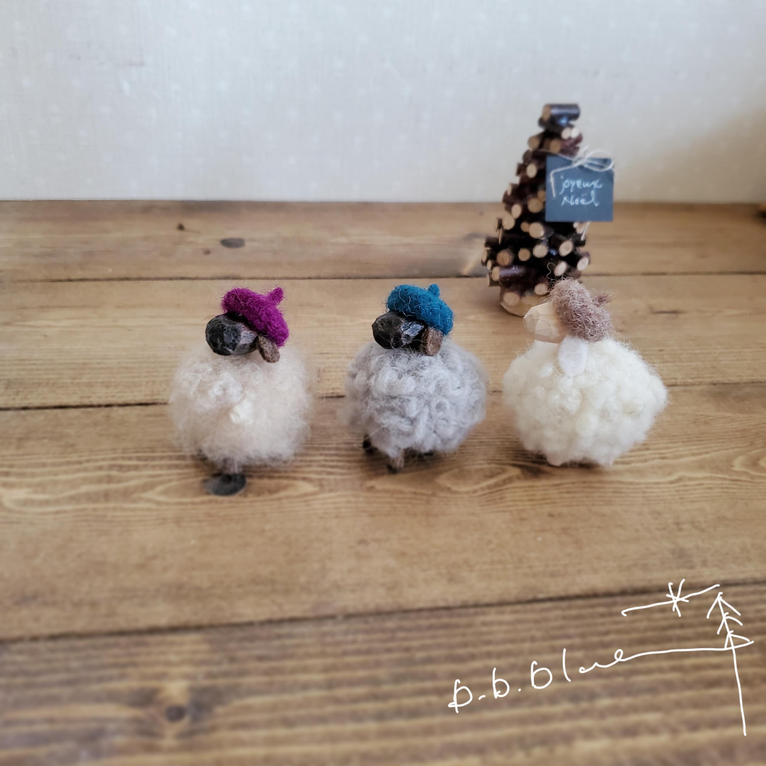 【ひつじ小屋】羊毛フェルト　どんぐり帽子