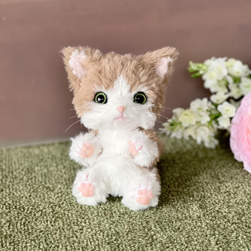 子猫ちゃん（ハチワレ茶白）」テディベア No.014 ぬいぐるみ